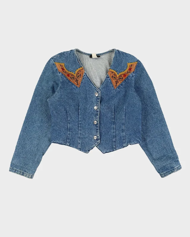 Vintage 1990s Roughrider Denim Jacket - S Toggled Jacket Drawstring Jacket Belted Jacket Vintage 1990s Roughrider Denim Jacket - S Toggled Jacket Drawstring Jacket Belted Jacket
