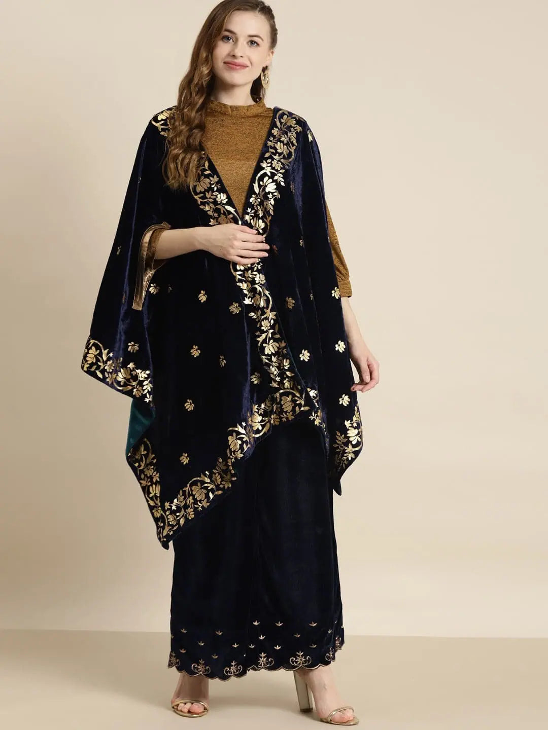 Women Printed Navy Jacket Jacket Blazer Coat