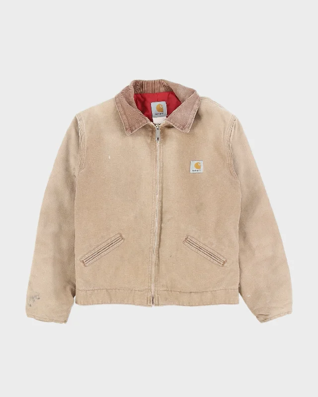 Vintage 90s Carhart Beige Workwear Jacket - M Rayon Fabric Velvet Fabric Corduroy Fabric