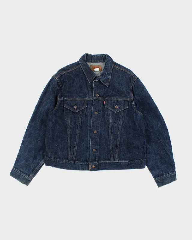 Vintage 90's Levi's Dark Wash Denim Jacket - L Wool Fabric Cashmere Fabric Tweed Fabric Vintage 90's Levi's Dark Wash Denim Jacket - L Wool Fabric Cashmere Fabric Tweed Fabric