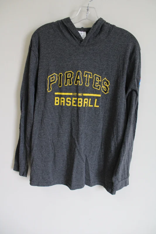 Pittsburgh Pirates Gray Hoodie | XL Hoodie with Magnetic Closure Innovative Modern