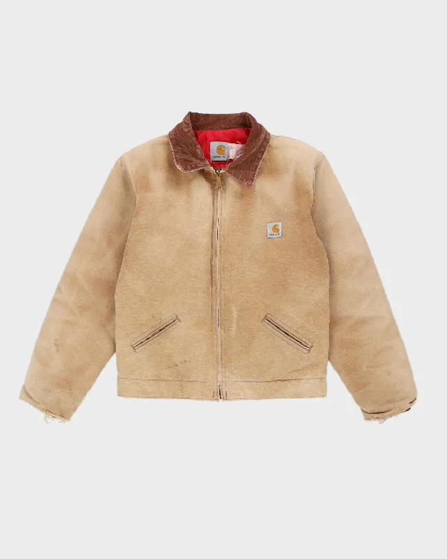 Vintage 90s Carhartt Beige Workwear Jacket - M Fleece Jacket Down Jacket Parka