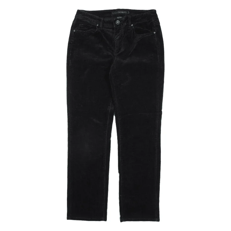 CALVIN KLEIN Corduroy Trousers Black Regular Straight Womens W28 L28 Trousers Seasonal Trendy CALVIN KLEIN Corduroy Trousers Black Regular Straight Womens W28 L28 Trousers Seasonal Trendy