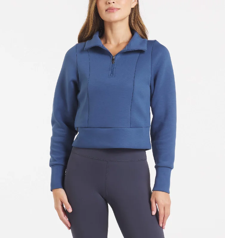 LuxBreak Half-Zip Pullover Peter Pan Collar