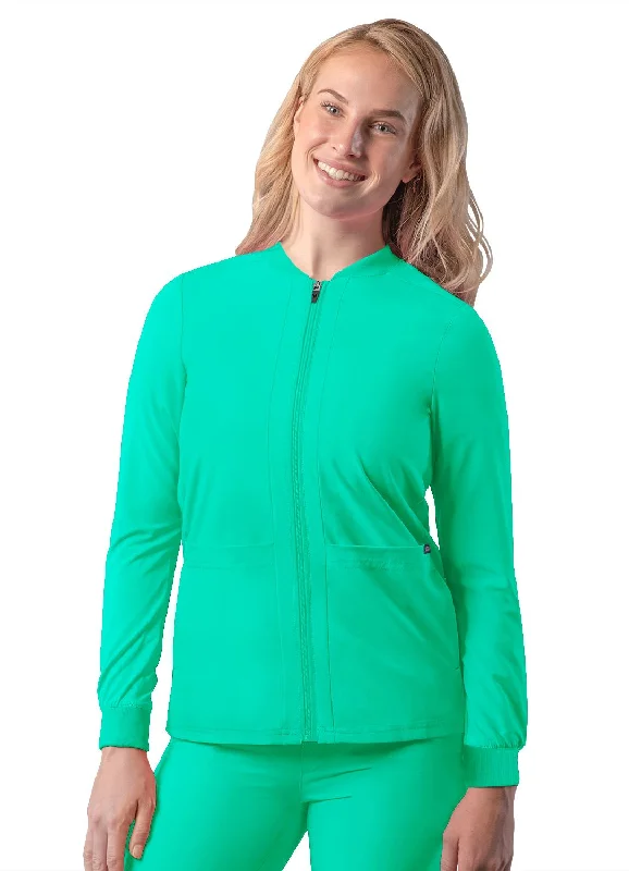 Addition Women's Bomber Zipped Jacket by Adar XXS-3XL / SEA GLASS Lace Jacket Ribbed Jacket Sequined Jacket Addition Women's Bomber Zipped Jacket by Adar XXS-3XL / SEA GLASS Lace Jacket Ribbed Jacket Sequined Jacket