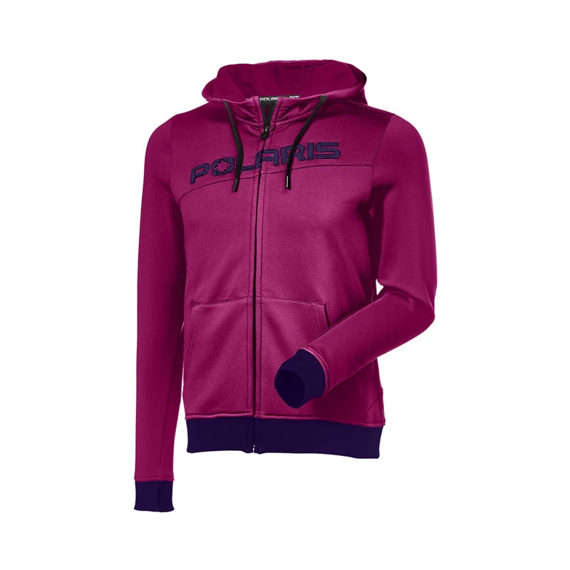Polaris Women's Tech Full-Zip Hoodie, Fuschia/Purple | 2864532 Hoodie with Toggle Buttons Decorative Unique Polaris Women's Tech Full-Zip Hoodie, Fuschia/Purple | 2864532 Hoodie with Toggle Buttons Decorative Unique