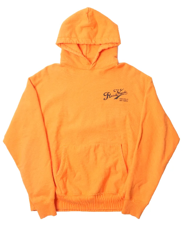 Orange Hoodie Hoodie with Ribbed Cuffs Snug Fit Comfort