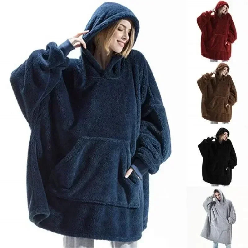 Winter Hoodies Warm Comfort Flannel Blanket with Sleeves Oversized Women Men Pullovers Thicken Fleece Giant TV Blanket Home wear Hoodie with Hem Fringe Bohemian Relaxed Winter Hoodies Warm Comfort Flannel Blanket with Sleeves Oversized Women Men Pullovers Thicken Fleece Giant TV Blanket Home wear Hoodie with Hem Fringe Bohemian Relaxed