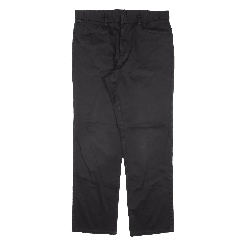 CALVIN KLEIN Chino Trousers Black Regular Straight Womens W32 L30 Trousers Low Rise Relaxed CALVIN KLEIN Chino Trousers Black Regular Straight Womens W32 L30 Trousers Low Rise Relaxed