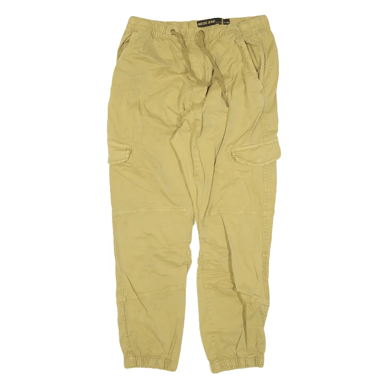 INDICODE JEANS Cargo Womens Trousers Beige Regular Tapered W30 L28 Trousers Summer Linen INDICODE JEANS Cargo Womens Trousers Beige Regular Tapered W30 L28 Trousers Summer Linen