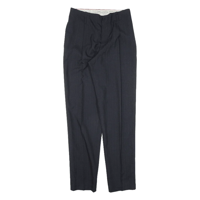 MANIAK Pleated Check Trousers Black Regular Tapered Womens W30 L32 Trousers Fall Fleece MANIAK Pleated Check Trousers Black Regular Tapered Womens W30 L32 Trousers Fall Fleece