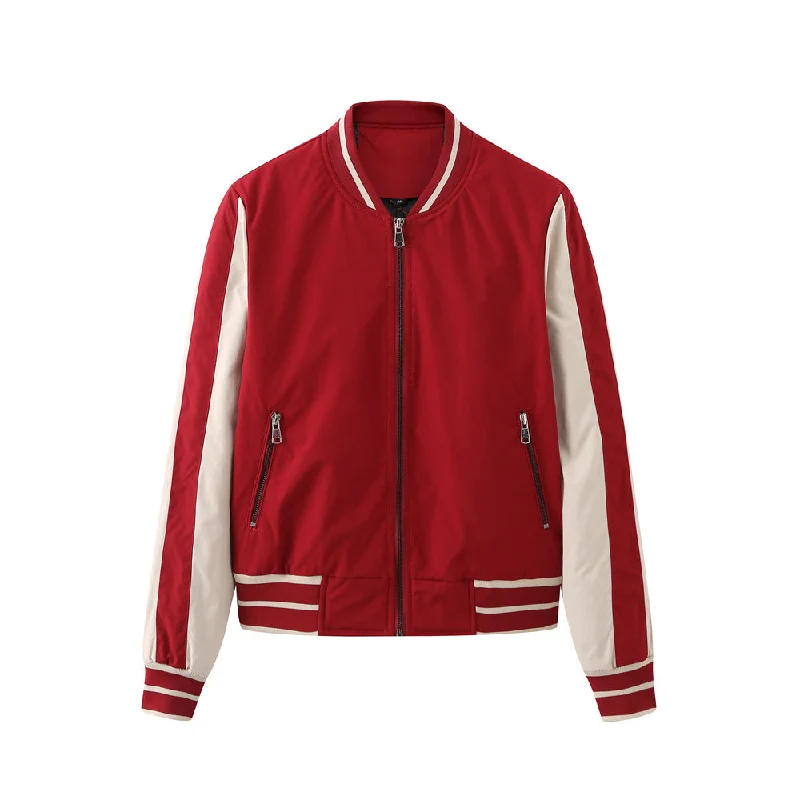 Women's Varsity Fashion Baseball Jacket Satin Jacket Silk Jacket Chiffon Jacket