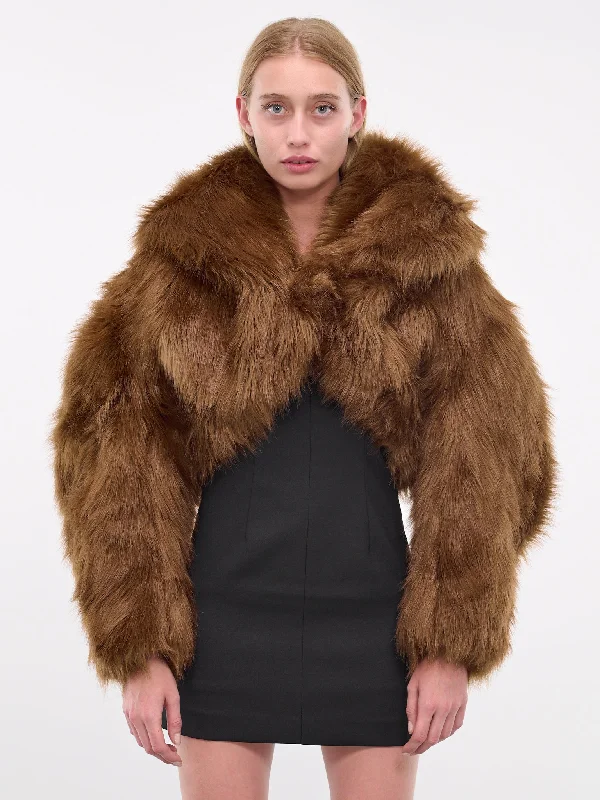 Vicinity Cropped Fur Jacket (ES2224TR-TROUT) Satin Jacket Silk Jacket Chiffon Jacket Vicinity Cropped Fur Jacket (ES2224TR-TROUT) Satin Jacket Silk Jacket Chiffon Jacket