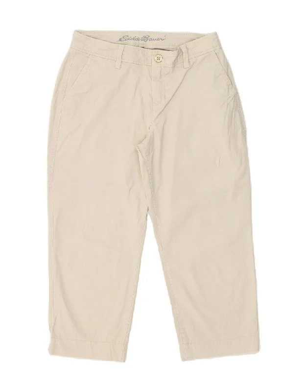 EDDIE BAUER Womens Straight Chino Trousers US 2 XS W28 L21 Beige Cotton High Waist Slim Fit Ankle Length EDDIE BAUER Womens Straight Chino Trousers US 2 XS W28 L21 Beige Cotton High Waist Slim Fit Ankle Length