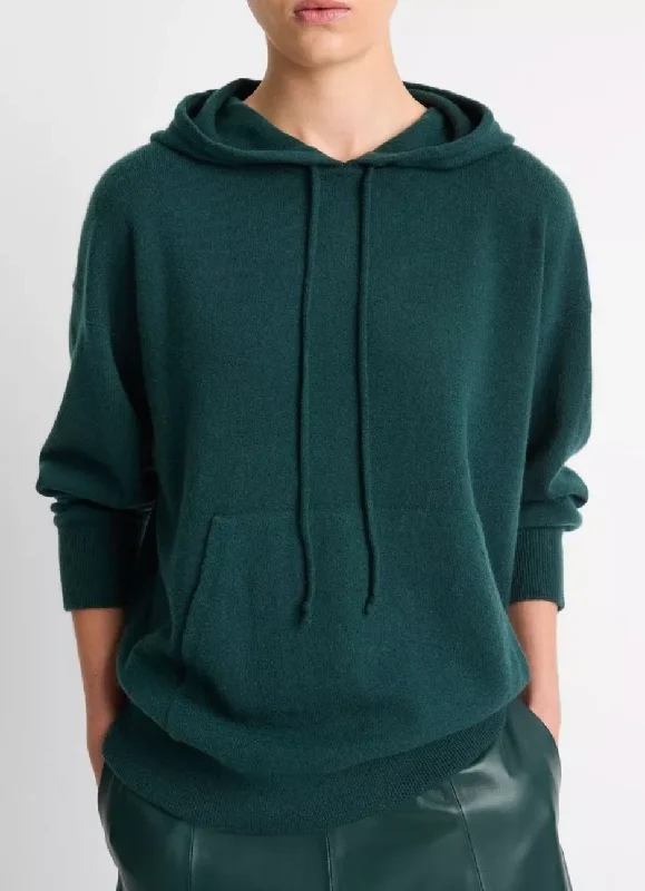 Wool-Blend Oversized Hoodie Hoodie with Typography Text Message