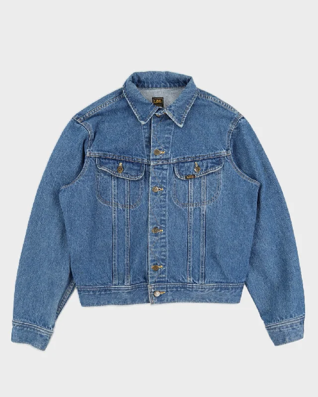 Vintage 90s Lee Medium Wash Blue Denim Jacket - L Front Pockets Side Pockets Patch Pockets Vintage 90s Lee Medium Wash Blue Denim Jacket - L Front Pockets Side Pockets Patch Pockets