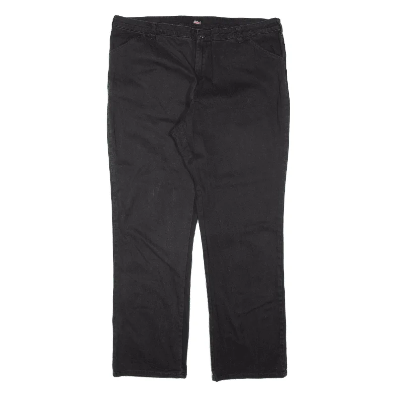 DICKIES Workwear Trousers Black Relaxed Straight Womens W38 L30 Trousers Floral Bohemian DICKIES Workwear Trousers Black Relaxed Straight Womens W38 L30 Trousers Floral Bohemian