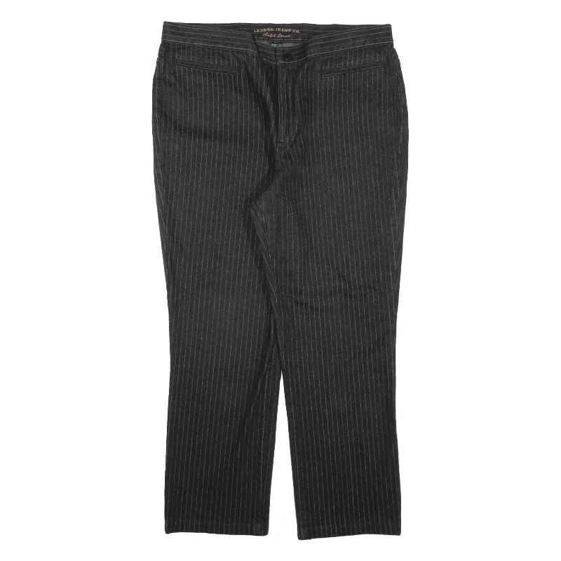 LAUREN RALPH LAUREN PinStripe Denim Trousers Black Regular Straight Womens W36 L27 Trousers Denim Blue LAUREN RALPH LAUREN PinStripe Denim Trousers Black Regular Straight Womens W36 L27 Trousers Denim Blue