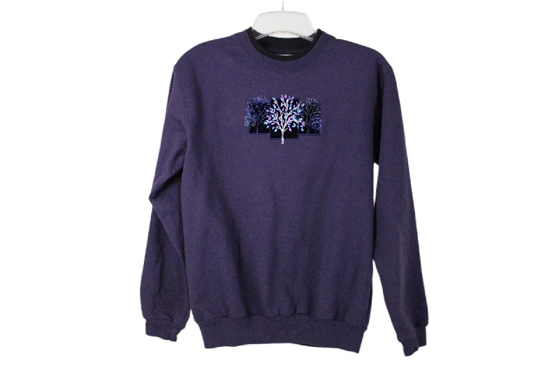 Top Stitch By Morning Sun Purple Sweatshirt | M Hoodie with Drop Shoulder Relaxed Streetwear Top Stitch By Morning Sun Purple Sweatshirt | M Hoodie with Drop Shoulder Relaxed Streetwear