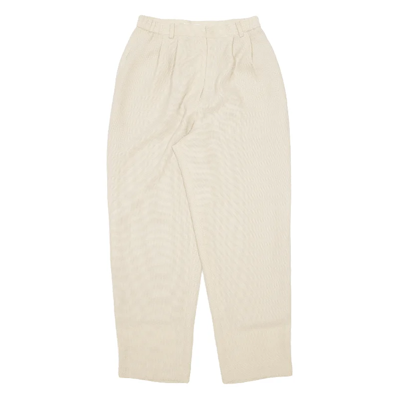 GRAM CORPORATION Trousers Beige Relaxed Tapered Womens W27 L28 Trousers versatile all-occasion GRAM CORPORATION Trousers Beige Relaxed Tapered Womens W27 L28 Trousers versatile all-occasion