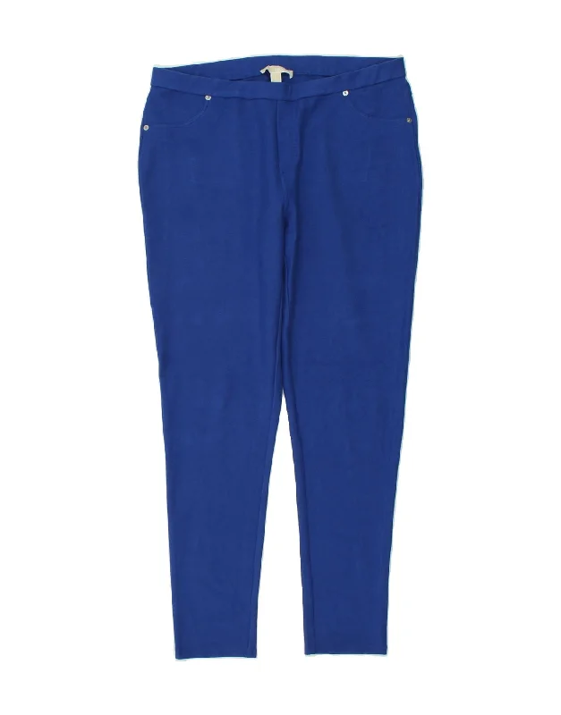 MICHAEL KORS Womens Skinny Casual Trousers XL W36 L30 Blue Cotton Trousers cozy comfortable MICHAEL KORS Womens Skinny Casual Trousers XL W36 L30 Blue Cotton Trousers cozy comfortable
