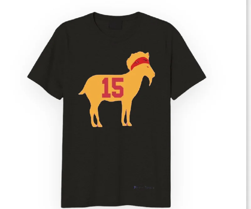 THE GOAT Sweatshirt -Black Hoodie with Side Slits Relaxed Casual