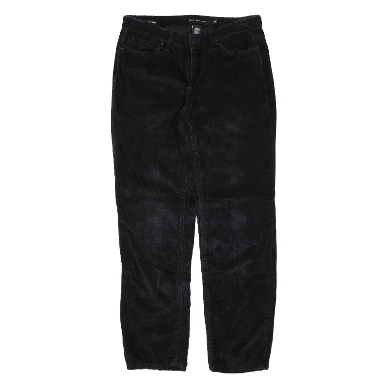 CALVIN KLEIN Corduroy Trousers Black Slim Skinny Womens W28 L30 Trousers Office Stylish CALVIN KLEIN Corduroy Trousers Black Slim Skinny Womens W28 L30 Trousers Office Stylish