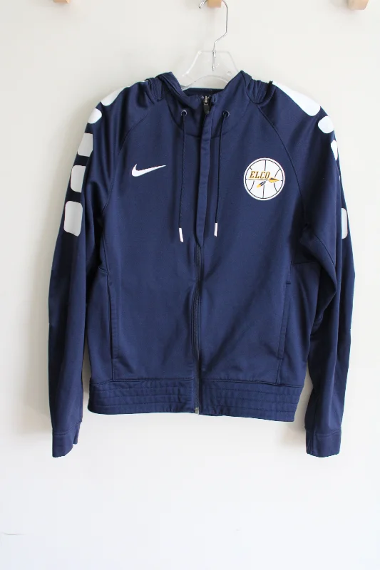 Nike Elco Basketball Blue Zip Up Hoodie Jacket | M Hoodie with Gradient Ombre Colorful Nike Elco Basketball Blue Zip Up Hoodie Jacket | M Hoodie with Gradient Ombre Colorful