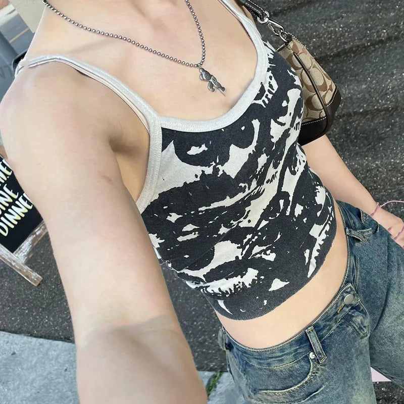 Lunivop top mujer Punk Y2K Sleeveless Gothic Street Women's Eyes graphics tanks & camis Summer Clothes Women 2024 trashy y2k 2000s off shoulder tank Lunivop top mujer Punk Y2K Sleeveless Gothic Street Women's Eyes graphics tanks & camis Summer Clothes Women 2024 trashy y2k 2000s off shoulder tank