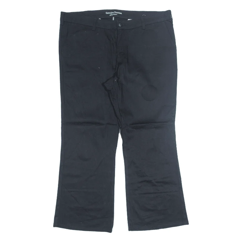 DICKIES Workwear Trousers Black Slim Bootcut Womens W40 L30 Wide Leg Loose Fit Mid Waist DICKIES Workwear Trousers Black Slim Bootcut Womens W40 L30 Wide Leg Loose Fit Mid Waist