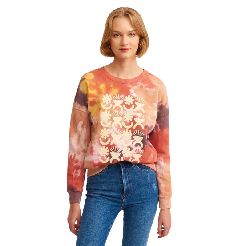 OXXO - Tie Dye Wash Printed Sweatshirt Hoodie with Earth Tones Natural Calm