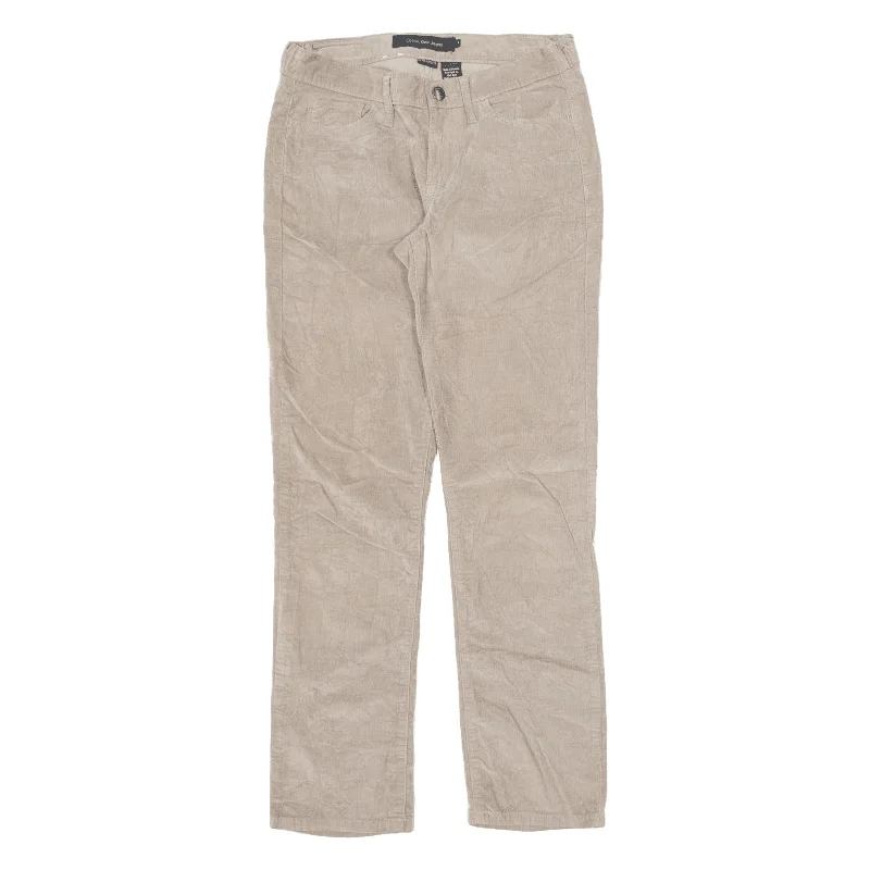 CALVIN KLEIN Corduroy Trousers Beige Slim Straight Womens W28 L28 Trousers Denim Distressed CALVIN KLEIN Corduroy Trousers Beige Slim Straight Womens W28 L28 Trousers Denim Distressed