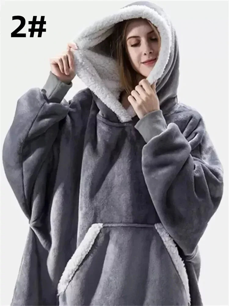 Winter Hoodies Sweatshirt Women Men Pullover Fleece Giant TV Oversized Blanket with Long Flannel Sleeves Hoodie with Hem Drawcord Adjustable Customizable Winter Hoodies Sweatshirt Women Men Pullover Fleece Giant TV Oversized Blanket with Long Flannel Sleeves Hoodie with Hem Drawcord Adjustable Customizable