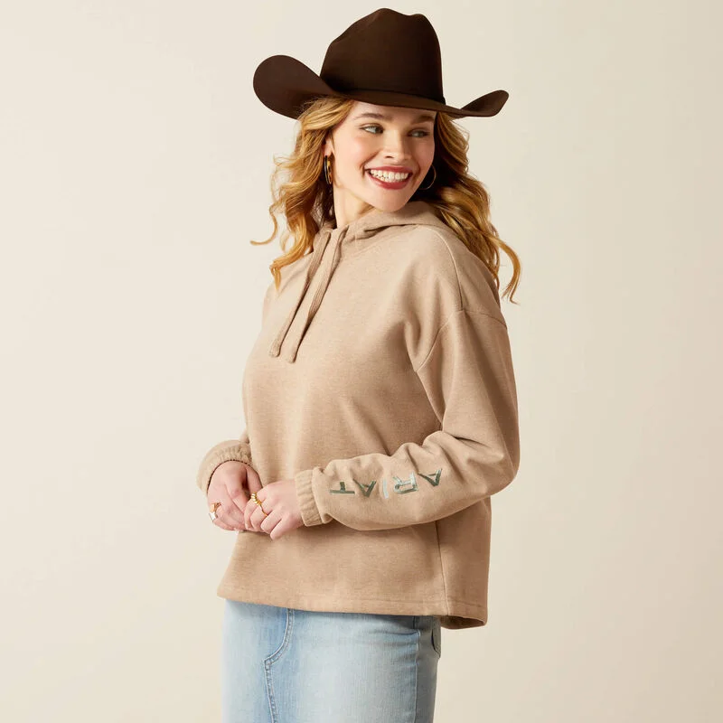 Women's Ariat Essential Logo Hoodie Hoodie with Lace Feminine Delicate