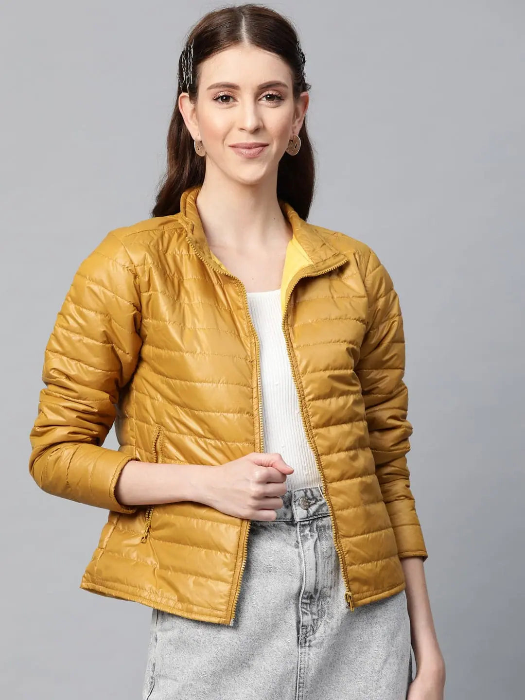 Women Solid Mustard Full Sleeve Jacket Notch Collar Jacket Peter Pan Collar Jacket Cowl Neck Jacket Women Solid Mustard Full Sleeve Jacket Notch Collar Jacket Peter Pan Collar Jacket Cowl Neck Jacket