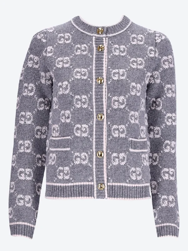 Soft wool cardigan Polka Dot Checkered Tartan