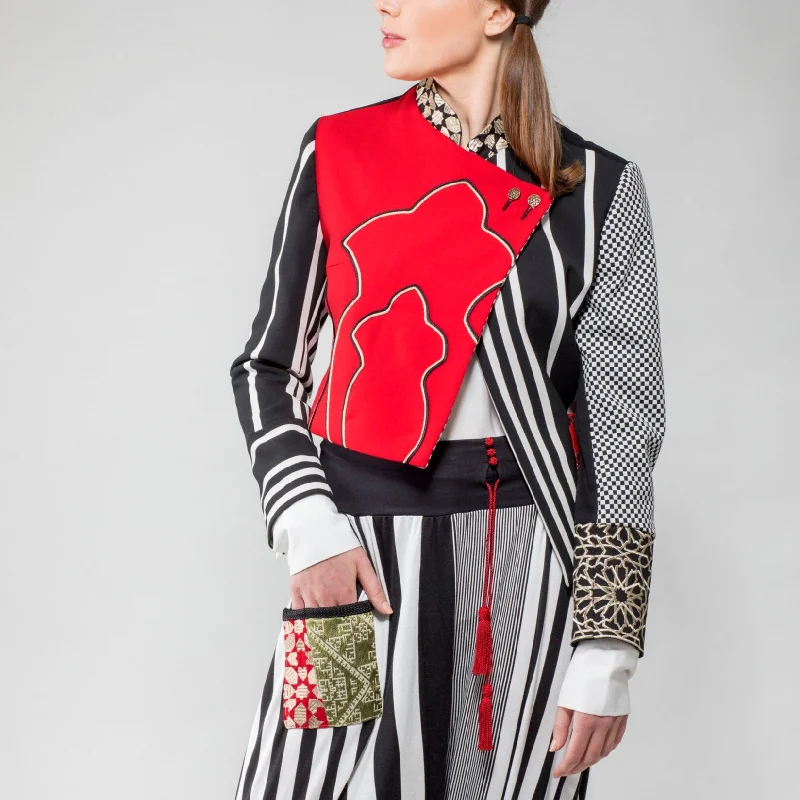 MALUMA EMBROIDERY JACKET Knit Jacket Woven Jacket Fleece Jacket