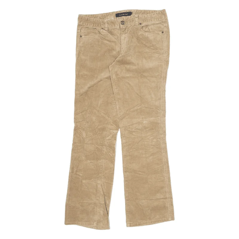 CALVIN KLEIN Corduroy Trousers Beige Regular Bootcut Womens W30 L30 Trousers Satin Smooth CALVIN KLEIN Corduroy Trousers Beige Regular Bootcut Womens W30 L30 Trousers Satin Smooth