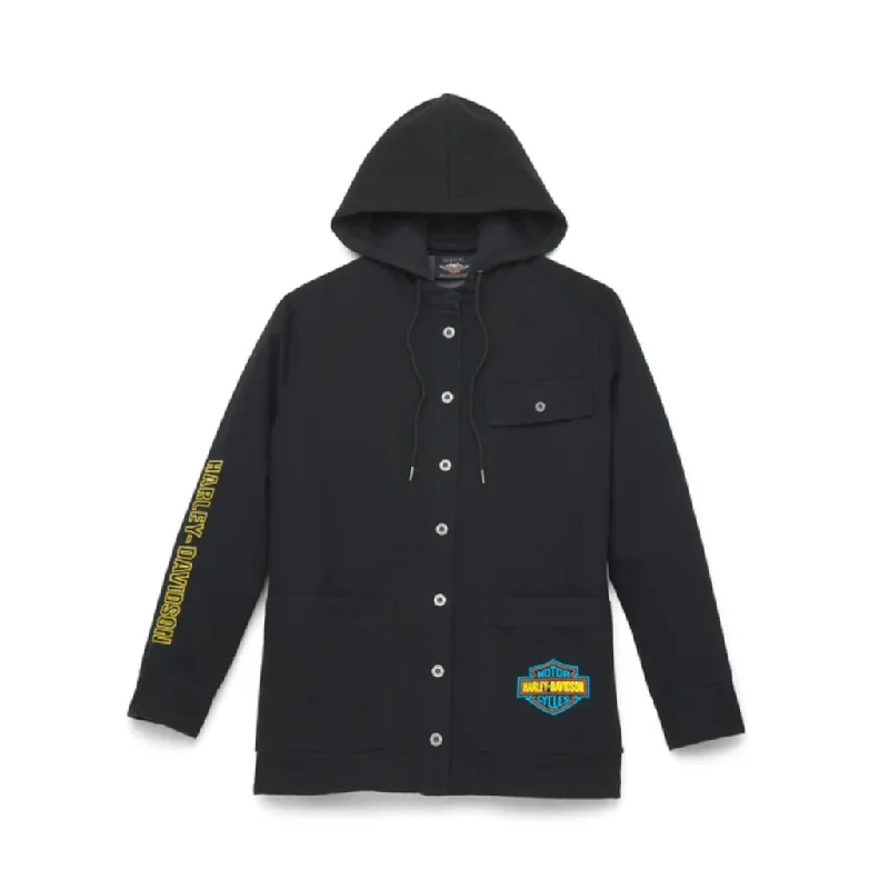 Women's Bar Font Shirt Jacket Fleece Jacket Down Jacket Parka