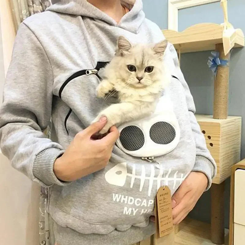 3XL Winter Hoodies Sweatshirt Women Animal Pouch Hood Pullover Blouse Tops Lady Carry Cat Breathable Sweatshirts Plus Size Hoodie with Logo Branding Identity