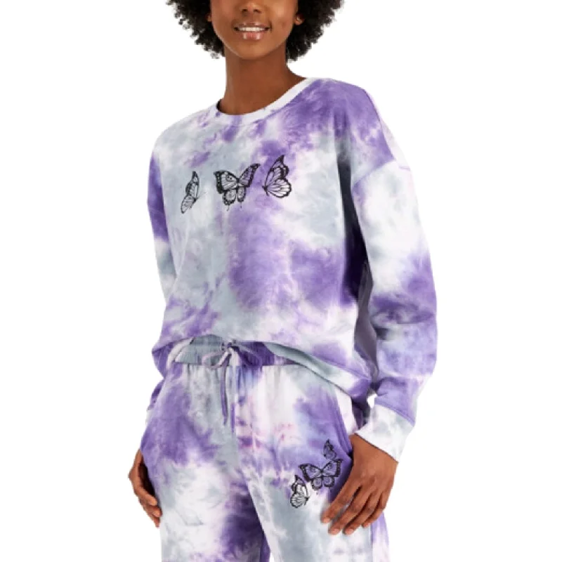 REBELLIOUS ONE - Butterflies Tie-Dyed Sweatshirt Oversized Hoodie Comfort Casual