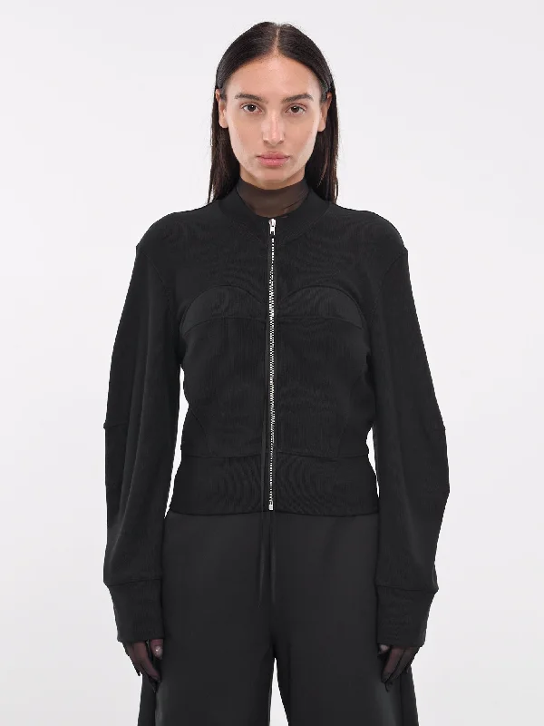 Zip-Up Jacket (VEPZ15047A-VZE095-BLACK) Nylon Fabric Polyester Fabric Spandex Fabric Zip-Up Jacket (VEPZ15047A-VZE095-BLACK) Nylon Fabric Polyester Fabric Spandex Fabric