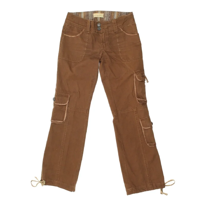 Massimo Dutti Womens Brown Low Rise Cargo Pants | Vintage Designer Trousers VTG Trousers Party Sparkling Massimo Dutti Womens Brown Low Rise Cargo Pants | Vintage Designer Trousers VTG Trousers Party Sparkling