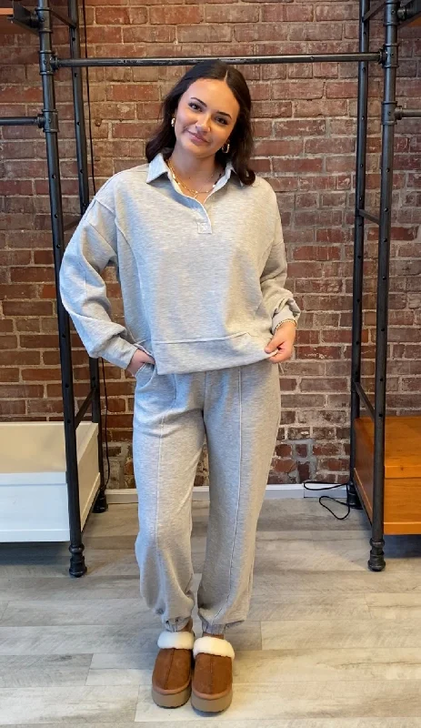 Buttery Soft Sweatshirt | H Grey Hoodie with Magnetic Closure Innovative Modern