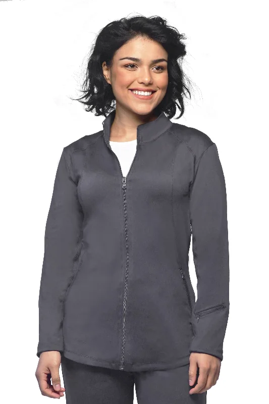 Zip Front Jacket By MediChic XXS-5X / Pewter Appliqued Jacket Beaded Jacket Sequined Jacket Zip Front Jacket By MediChic XXS-5X / Pewter Appliqued Jacket Beaded Jacket Sequined Jacket