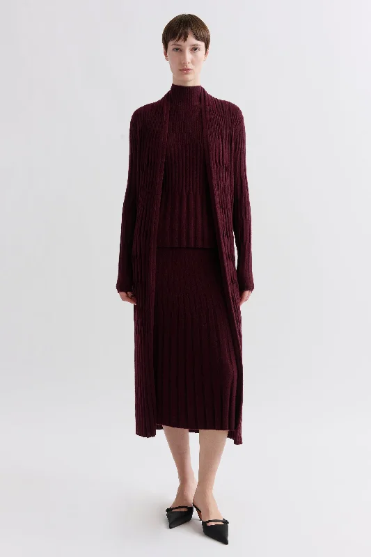 VARIEGATED RIBBED CARDIGAN Long Cardigan Short Cardigan Medium Cardigan
