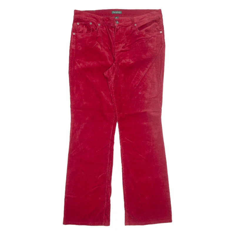 LAUREN RALPH LAUREN Corduroy Trousers Red Regular Bootcut Womens W36 L32 Trousers Tapered Slim Fit LAUREN RALPH LAUREN Corduroy Trousers Red Regular Bootcut Womens W36 L32 Trousers Tapered Slim Fit