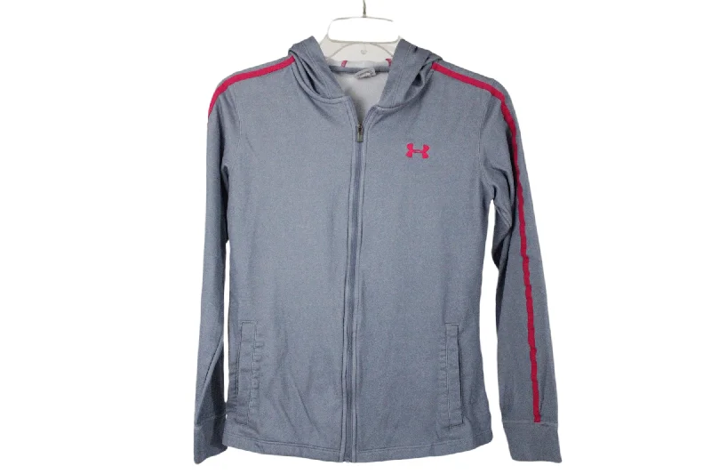 Under Armour Blue Pink Zip Up Jacket Hoodie | SM Hoodie with Tie-Dye Psychedelic Retro Under Armour Blue Pink Zip Up Jacket Hoodie | SM Hoodie with Tie-Dye Psychedelic Retro