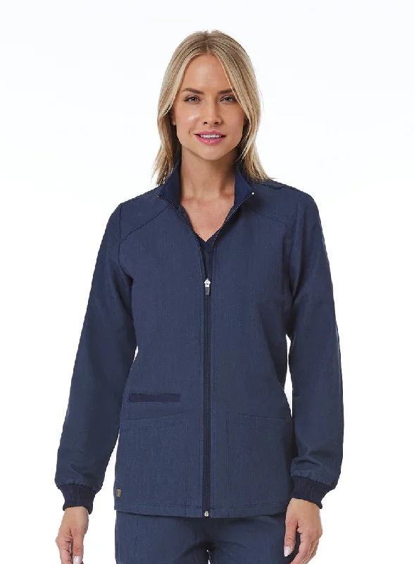 Comfy Warm-Up Jacket by Maevn XS-3XL / HEATHER NAVY Print Jacket Jacquard Jacket Embroidered Jacket Comfy Warm-Up Jacket by Maevn XS-3XL / HEATHER NAVY Print Jacket Jacquard Jacket Embroidered Jacket
