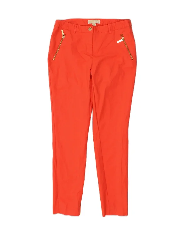 MICHAEL KORS Womens Slim Chino Trousers US 6 Medium W32 L29 Orange Cotton Trousers Bootcut Casual MICHAEL KORS Womens Slim Chino Trousers US 6 Medium W32 L29 Orange Cotton Trousers Bootcut Casual